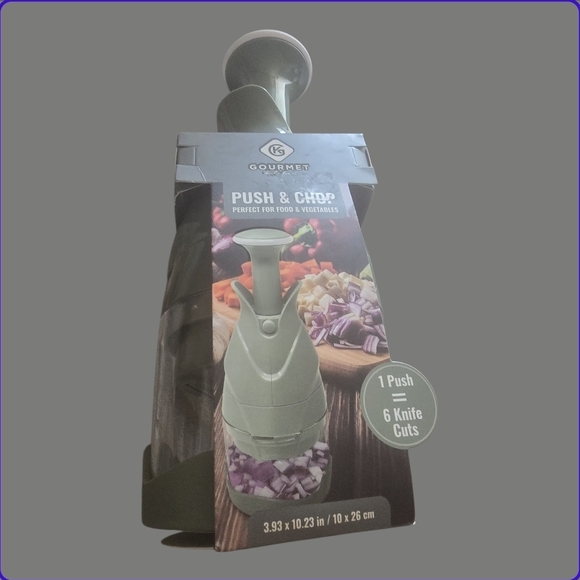 Food Chopper~Push Green Chopper, By Gourmet Good Grips~NEW - Picture 2 of 9